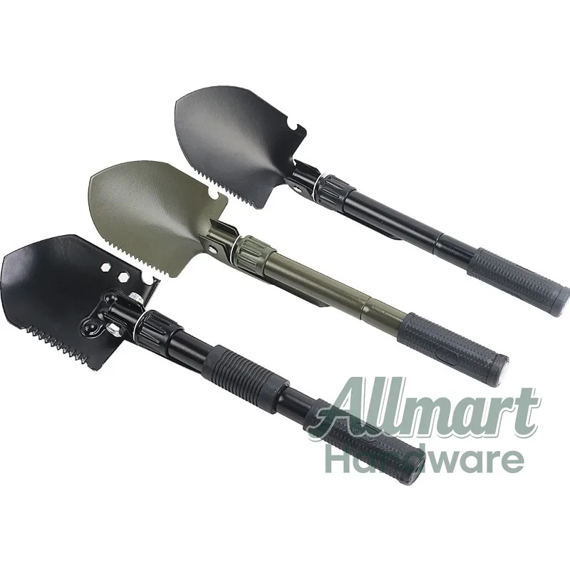 Pala de ingeniero multifuncional plegable para exteriores, equipo de supervivencia para acampar de alta dureza, herramientas de aflojamiento de lombriz de excavación