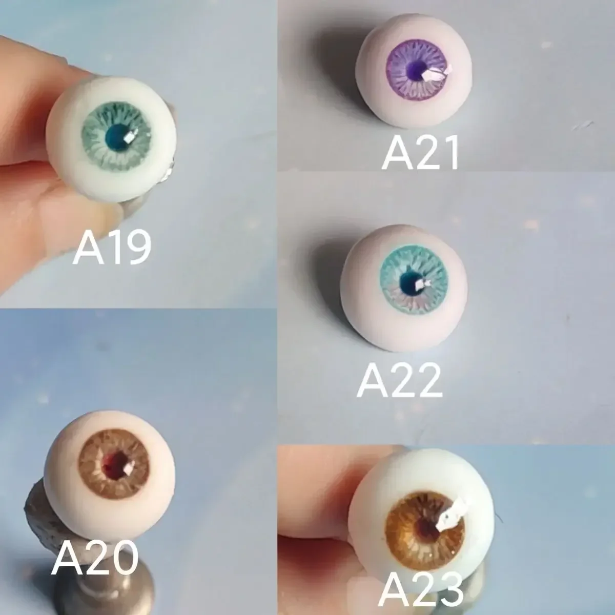 Doll Eyes 8/10/12/14/16/18/22mm for 1/3 1/4 1/6 1/8 Bjd Doll Ob11 Resin Plaster Human Realistic Eyeball Stereoscopic Girl Toys