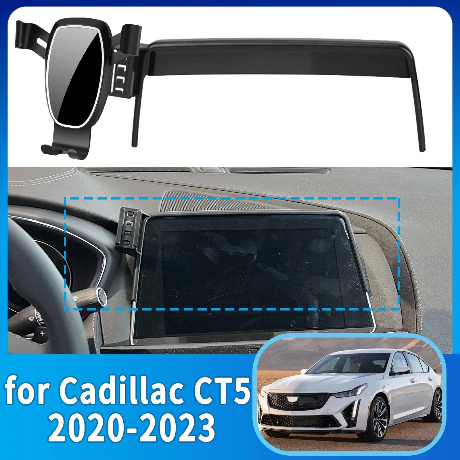 

fit for Cadillac CT5 2020 2021 2022 2023 ​​Anti-Shake Screen Base Phone Holder Mount Stand ​​ Dedicated Car​​ accessoires