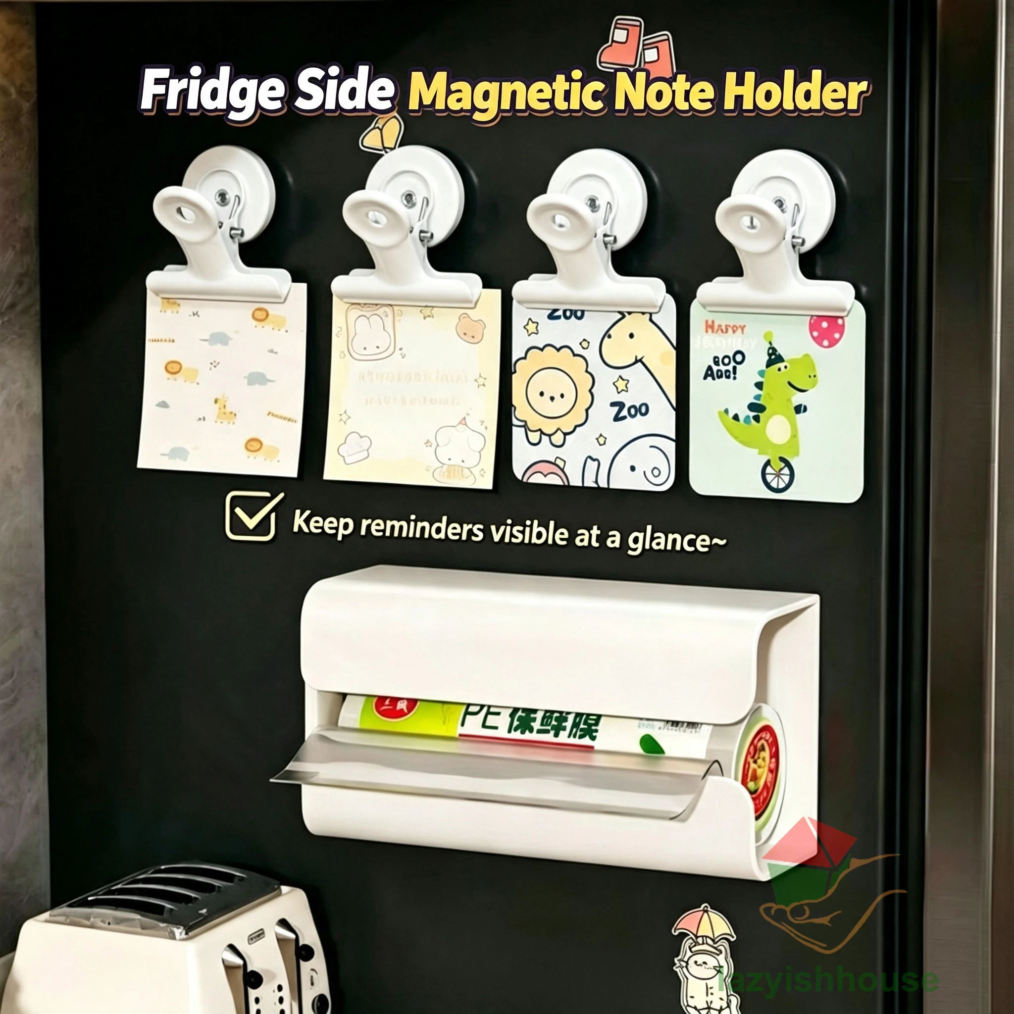 Wall Mounted Magnetic Drawer Paper Tissue Box Adjustable Kitchen Bathroom Tissue Box Movable Refrigerator Side Drawer Box New