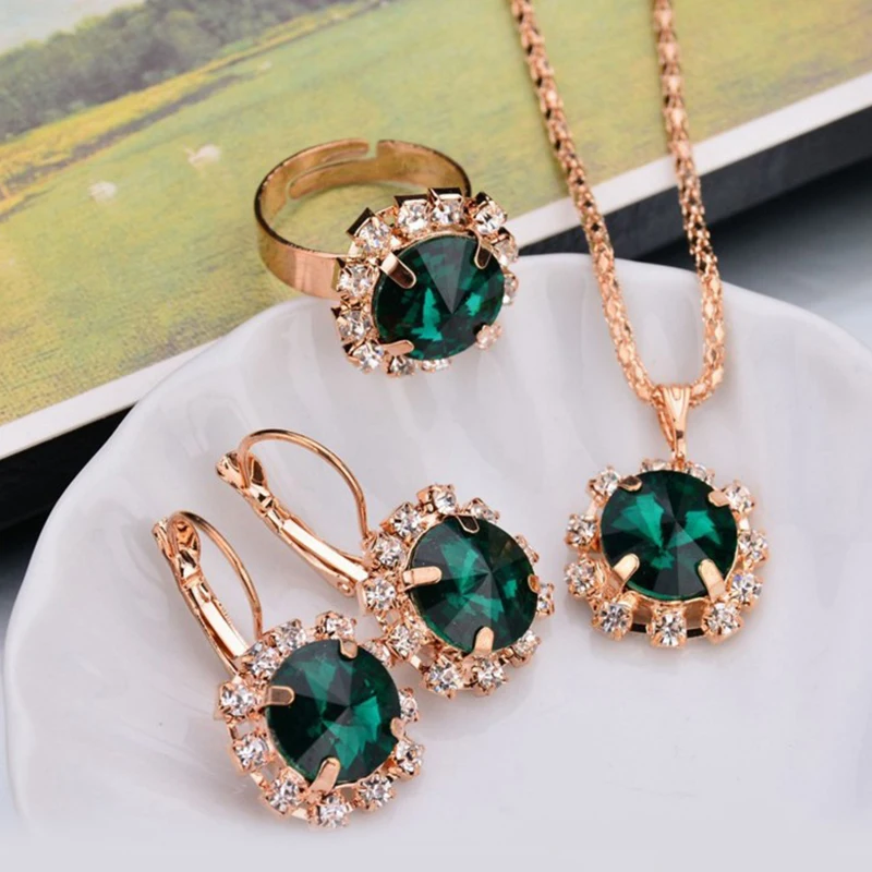 Jewelry Set Jewelry Display Set Luxury Custom Dubai Bridal Round Women\'s Accessories