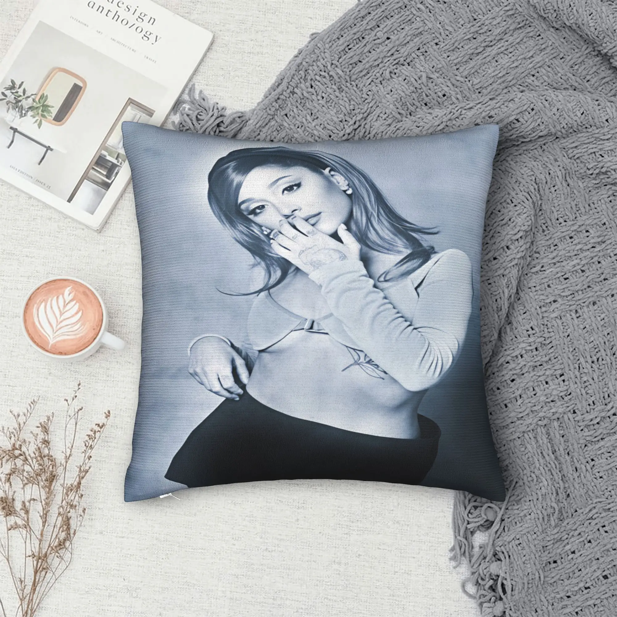 Arianas Grande  Pillow Case  Vintage Pillow Cover Soft Pillowcases For Sofa Couch Bed Living Room