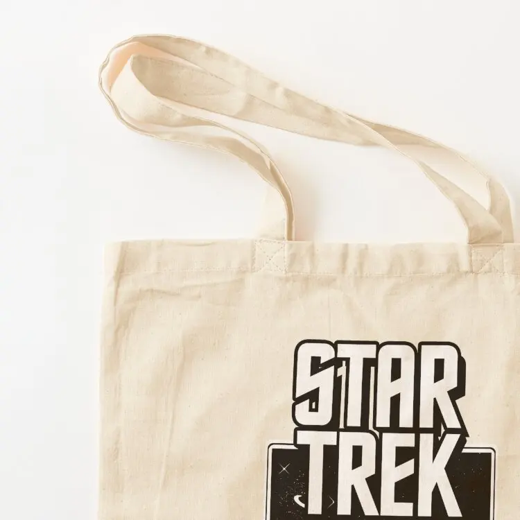 المؤسسة NCC 1701 أبيض وأسود حمل حقيبة حمل حقيبة المرأة المتسوق حقائب للنساء حقيبة قابلة للطي قابلة لإعادة الاستخدام حقائب سيدة