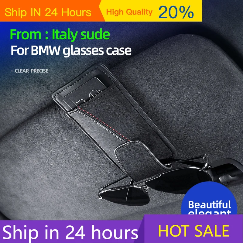 

Сделано из алькантары для BMW E90 E60 F10 F30 F20 G30 G20 X1 X3 X5 Многофункциональный держатель для очков в салоне автомобиля, зажим для карт, аксессуары