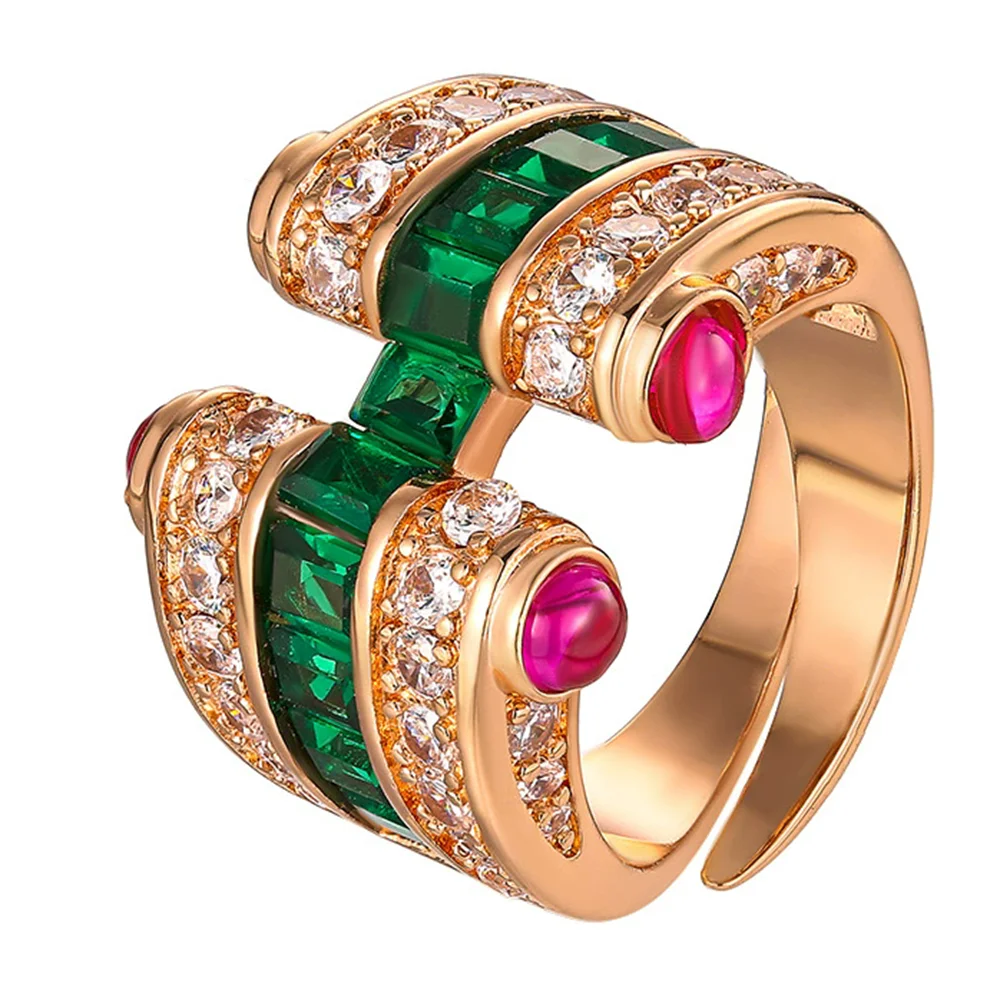 

KQDANCE синтетический цирконий изумрудно-зеленый сапфир синий шпинель рубин корунд кольцо с драгоценным камнем женское розовое золото ювелирные изделия из камня