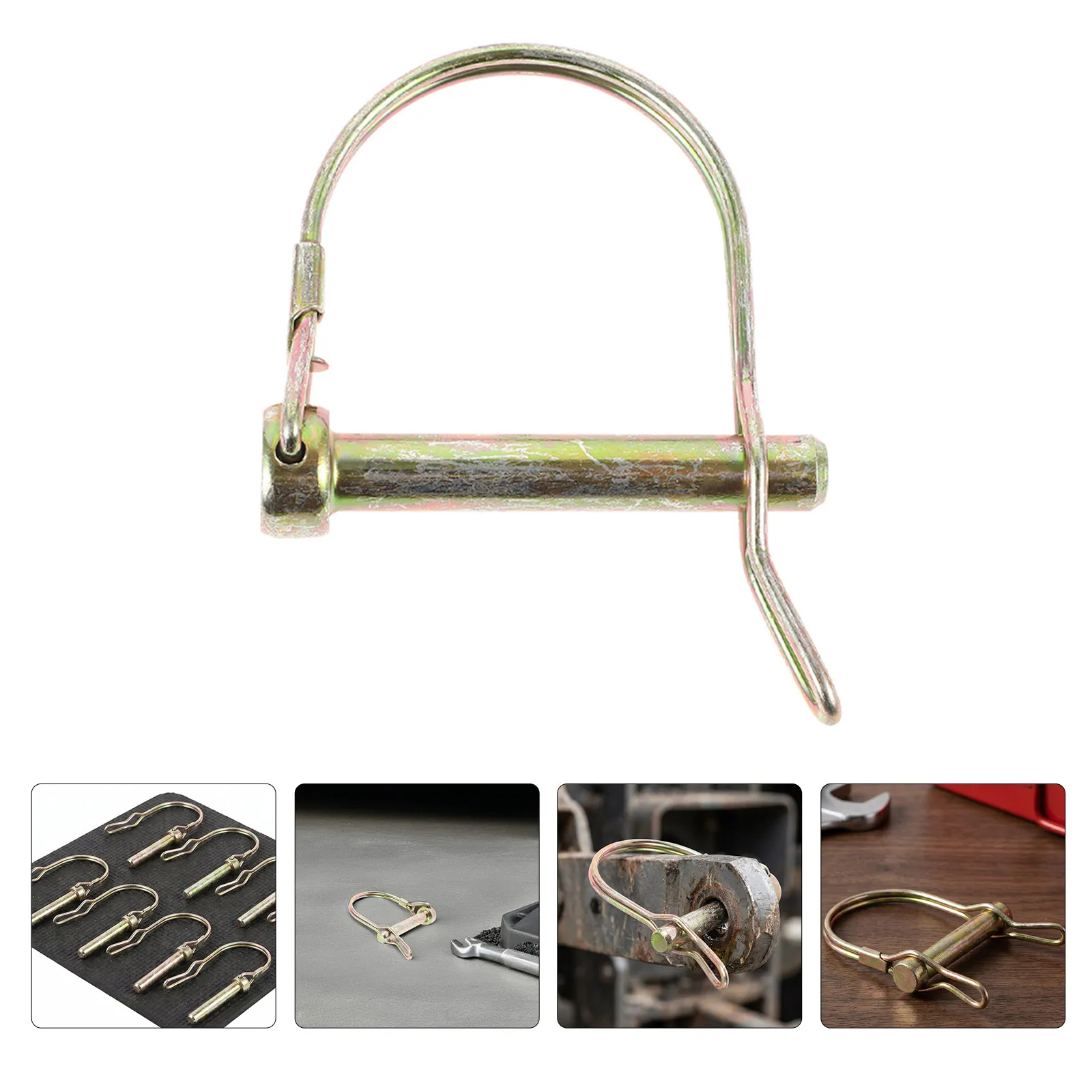 8Pcs D Locking Pins Quick Release Trailer Coupler Safety Clip Fastener for Lawn Tractor Garden Equipment Garden Trailer Pin