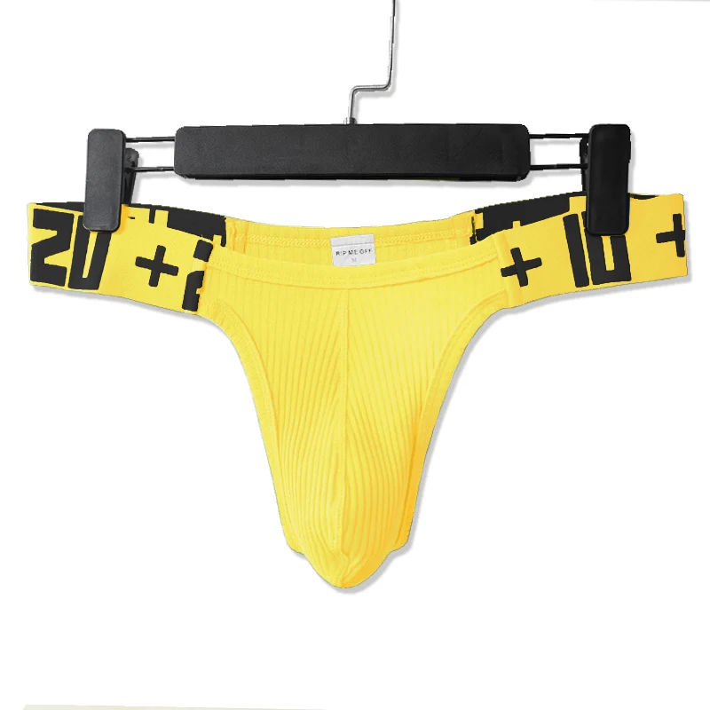 Men\'s Underwear G-string Thongs Cotton Sexy Breathable T-back Briefs Bugle Pouch Male Panties