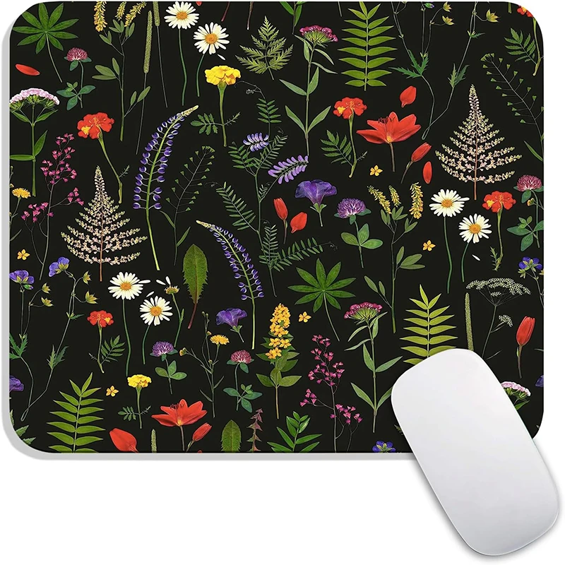 

Ins Flower Style Mouse Pad thickened Non-Slip Office Tables Desk Mat Oil Painting Style Mouse Carpet Rubber Base Desktop Pad