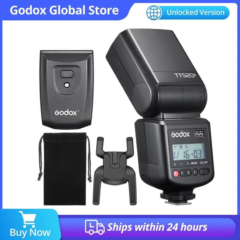 

Godox TT520III THINKLITE Universal Camera Flash Speedlite Wireless for Canon Nikon Pentax Olympus DSLR Cameras for Canon EOS 90D