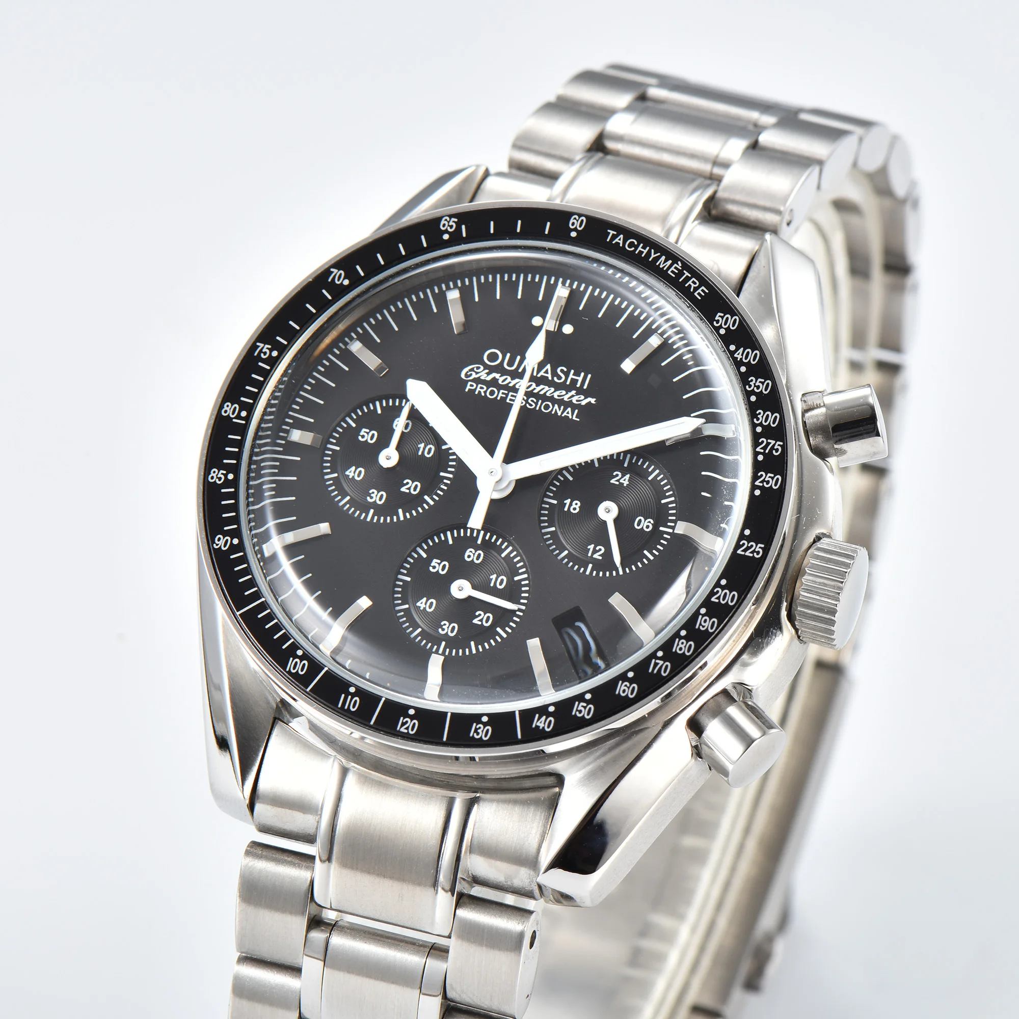 Moons Men's Watch for Man Fashion Quartz Watch Waterproof Chronograph AR Sapphire Glass