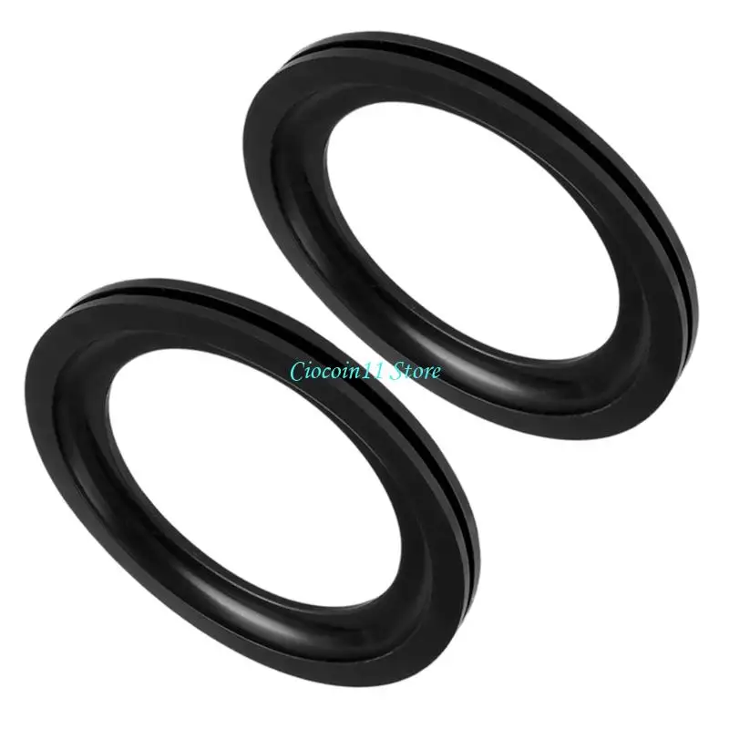 Y1UB Pair Toilet Seal Rings Leak Proof Universal Odor Block Rubber Gaskets for