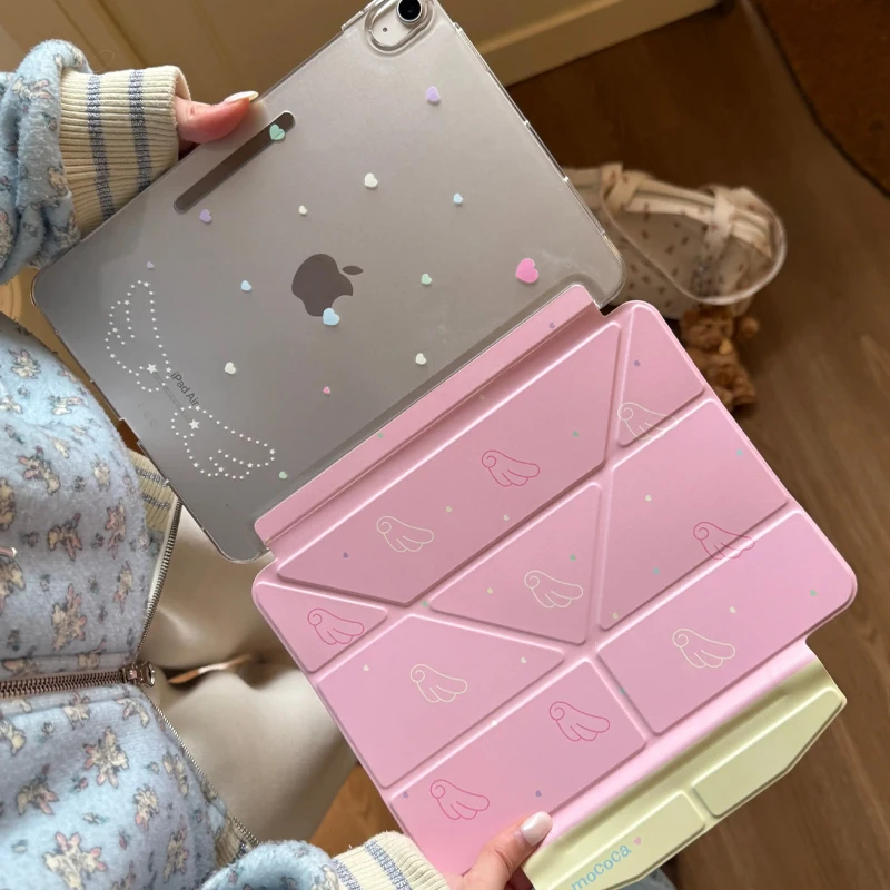 Little Winged Star iPad Case For iPad Pro 11 13in 2025 iPad Pro 12.9in Air7 10th 11th M4/5 MINI Anti-fall Magnetic Buckle Cover