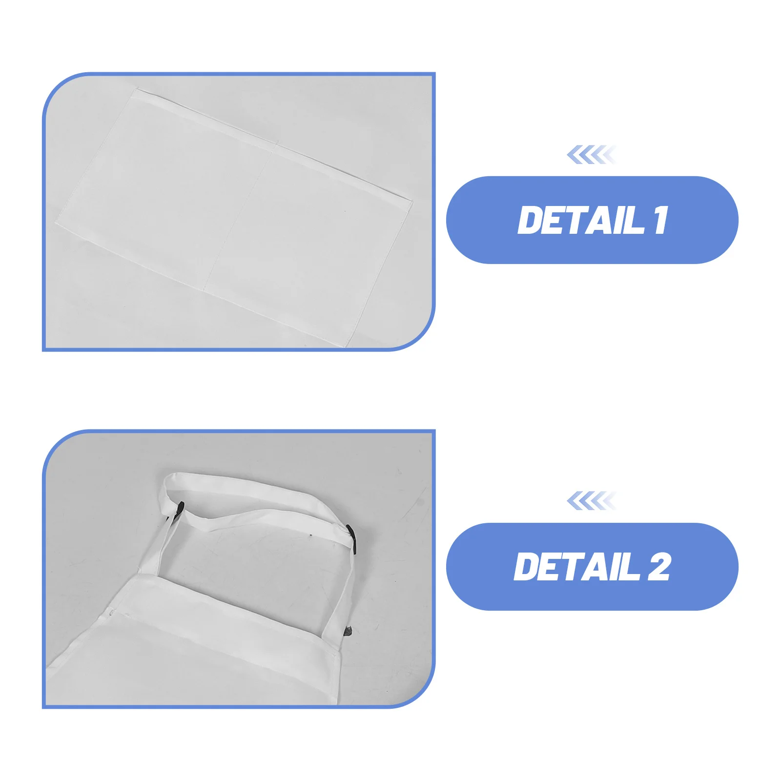 1セット調節可能な白いポリエステルシェフエプロンプロフェッショナルビブキッチン調理服油に強い男性用