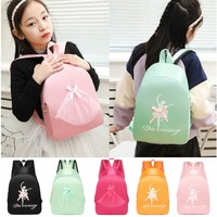 Girls Ballet Dance Backpack Waterproof Princess Shoulders Bag Pink Cute Toddler Schoolbag Bow Large Capacity Mochila Infantil