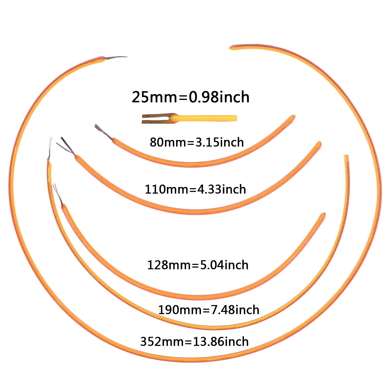 Imagem -03 - co Eletrodo Direcional Edison Lâmpada Cob Led Filamento Flexível Peças de Lâmpada Diodos 10 Peças 25 mm 80 mm 110 mm 128 mm 190 mm 352 mm Dc3v