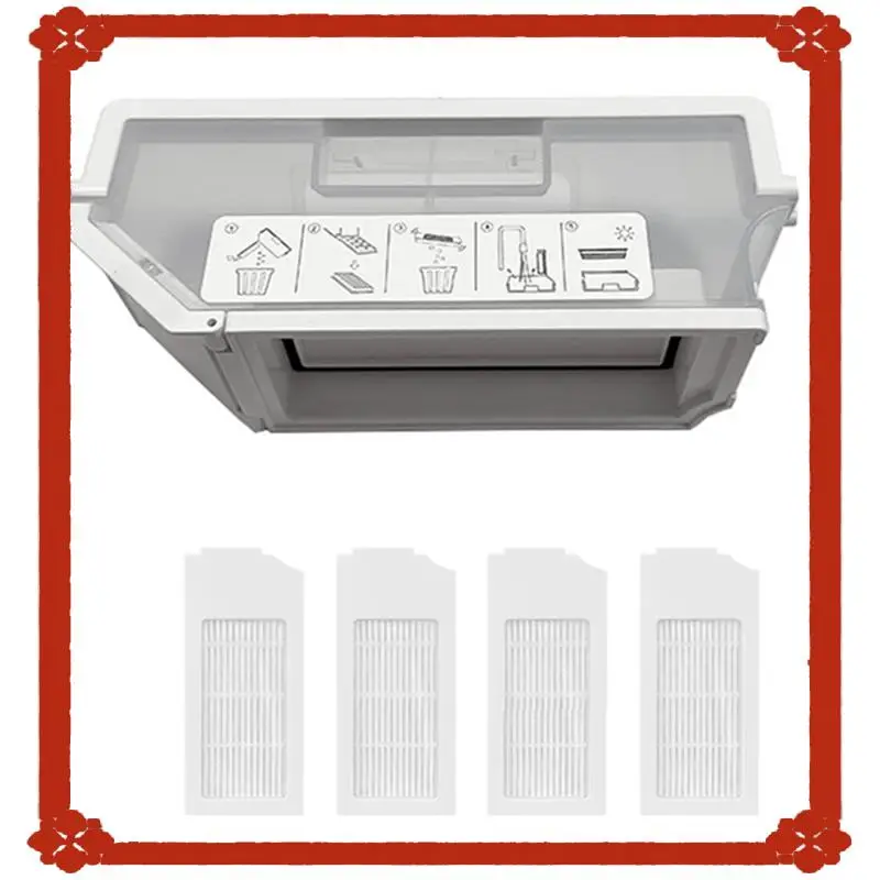 24-Hour Delivery Dust Box& 4 Filter Kit For Ecovacs N20 Plus, N20 Pro Plus Robot Vacuum Cleaner Accessories