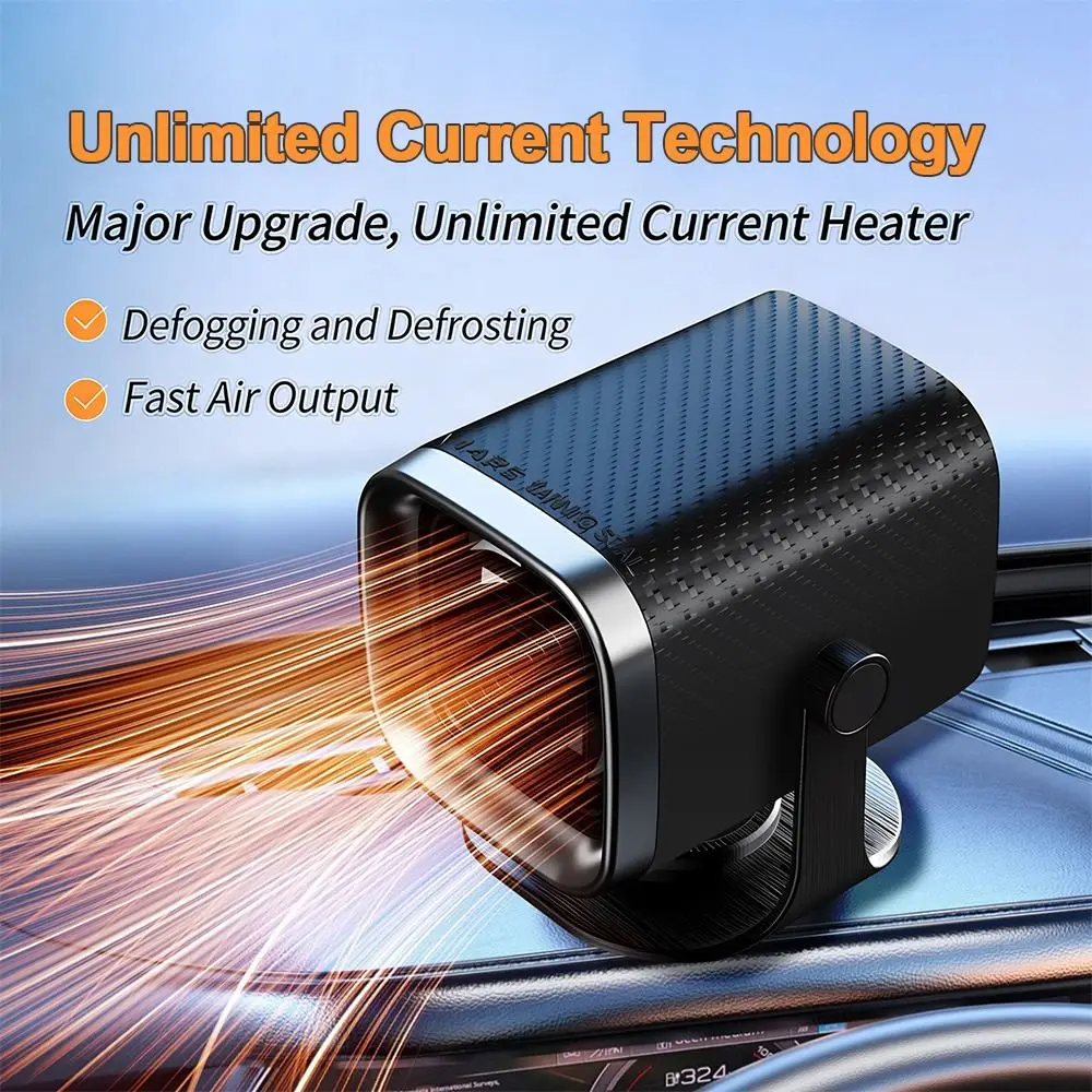 

Durable Plastic Car Windshield Defroster 12V/24V Power 2 Modes Adjustable Heater Fan Rotation Auto Heater Warmer Car Accessories