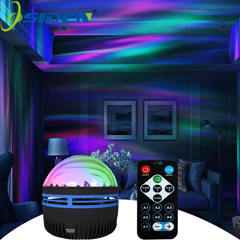 1PCS USB Northern Galaxy Light LED Aurora Borealis Lamp Water Pattern Starry Sky Light Bedside NightLights Bedroom Decorative