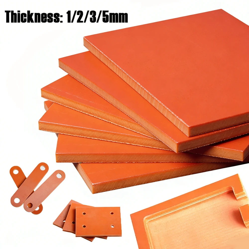 1pc 1/2/3/5mm Thick Bakelite Phenolic Sheet, Non-Conductive Laminate Plate for PCB Machinery & Electrical Insulation
