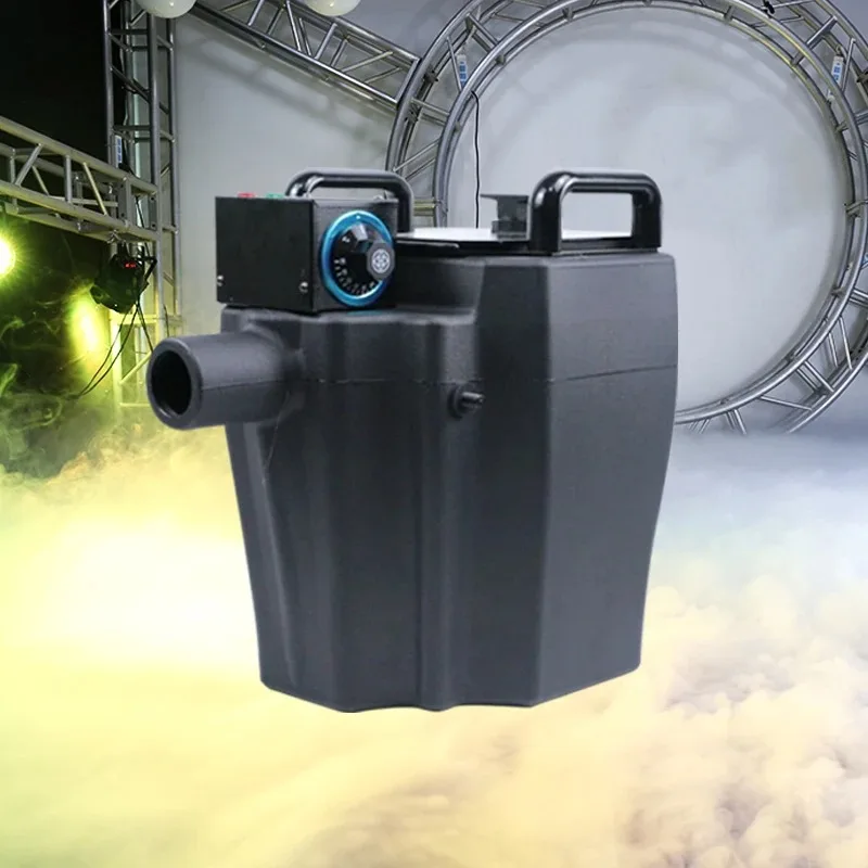 

3500W Low Smoke Dry Ice Machine DJ Stage Effect for Wedding Parties Black Color Professional Party Equipment Accessory