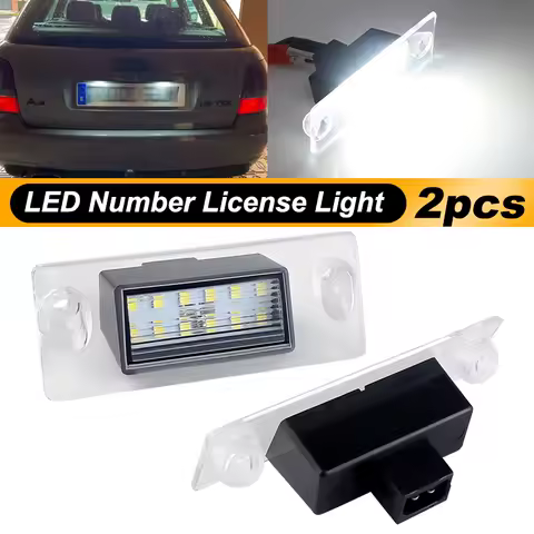 2x Canbus 6000k LED License Number Plate Light For Audi A4 S5 B5 A3 8L S3 S4 Avant 8D9943021