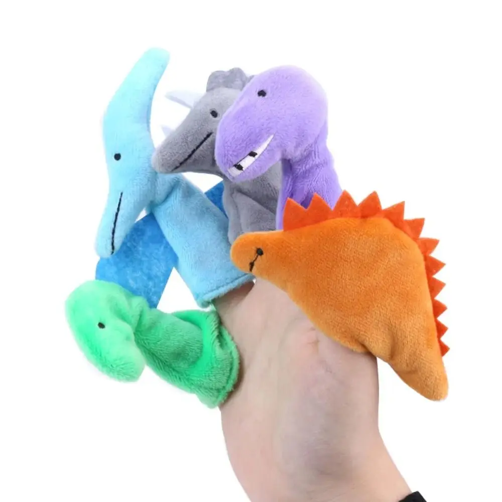 Educational Toy Hand Finger Puppet Montessori Dinosaur Mini Animal Hand Puppet Giraffe Safety Doll Finger Puppet Toy Set