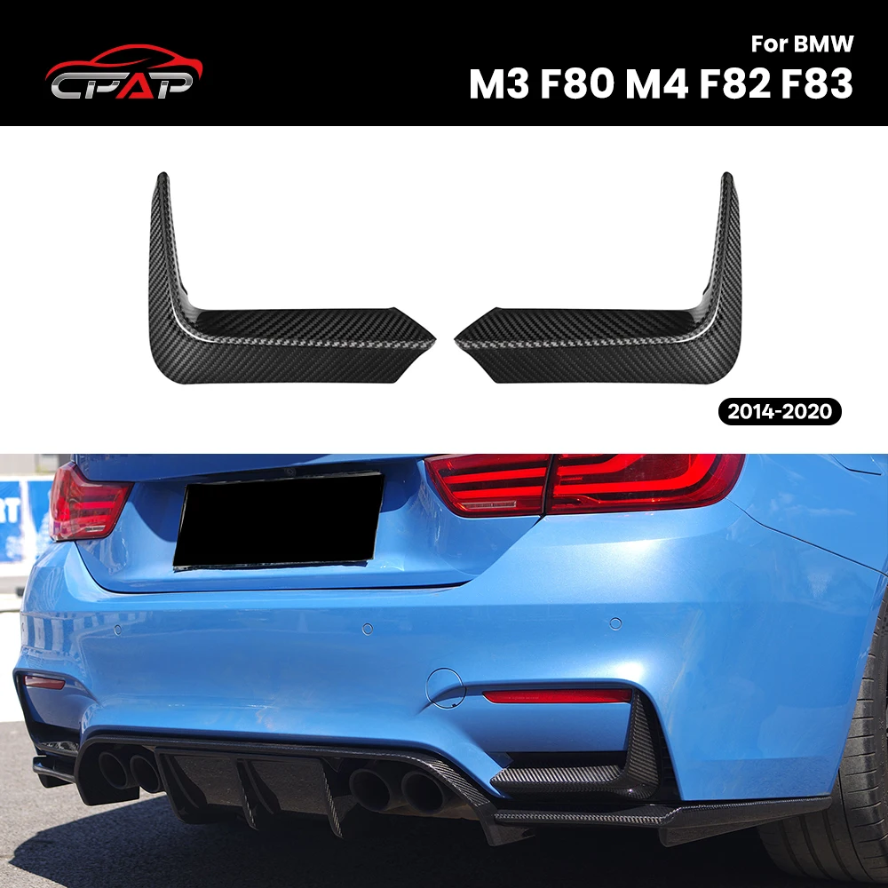 

Real Dry Carbon Fiber Rear Splitter Bumper Diffuser Car Trim For BMW M3 F80 M4 F82 F83 MP Style 2014-2010