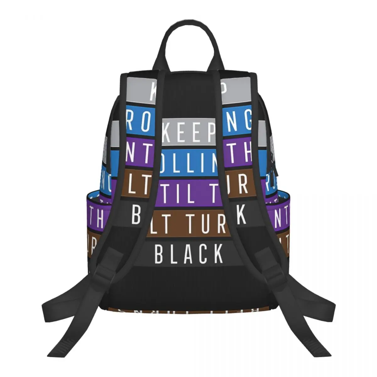 Jiu Jitsu BJJ Keep Rolling Light Student Backpack School Bag Hiking Travel Daypack for Men Women Fashion Bookbag Shoulder Bags