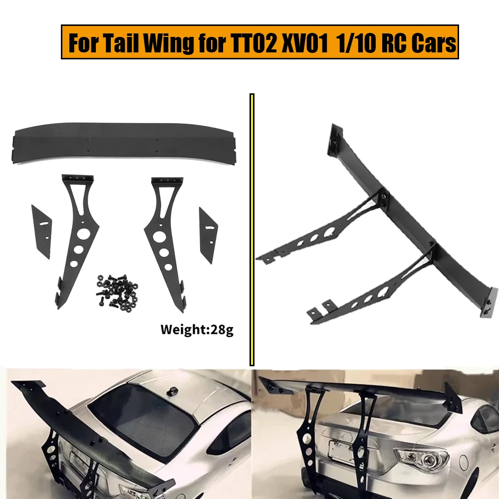 

Metal Rally Car Tail Wing Rear Spoiler Wing for 1/10 On-Road Racing Drift Car for Tamiya TT02 XV01 HSP94123 PTG2 FW06 SAKURA