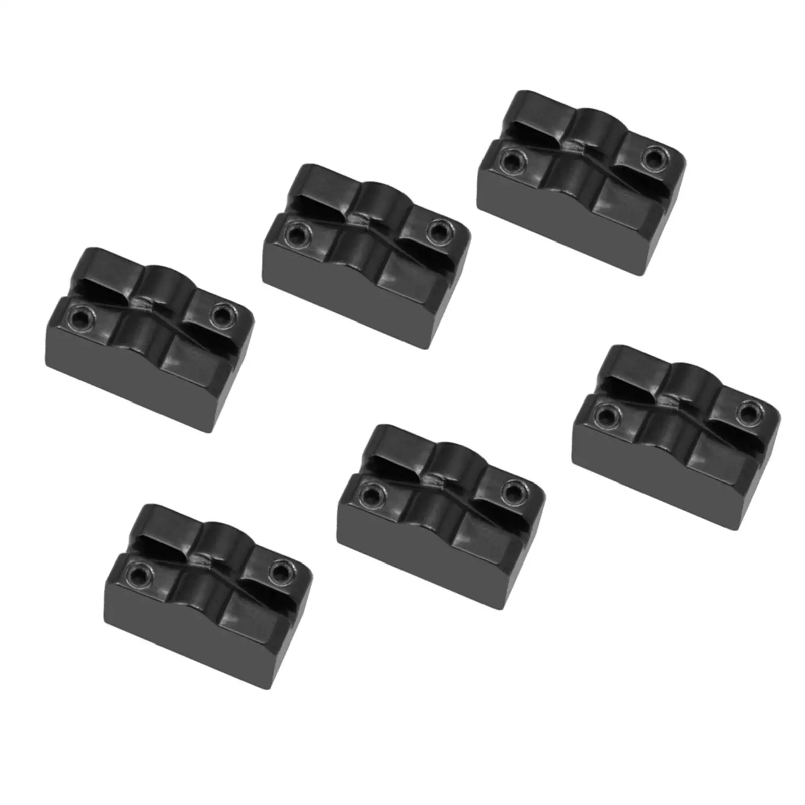 Guitar Bridge Saddle Metal String Lock Blocks for Headless Tremolo Bridge Accurate Installation Enhanced Tone Set of 6 Parts