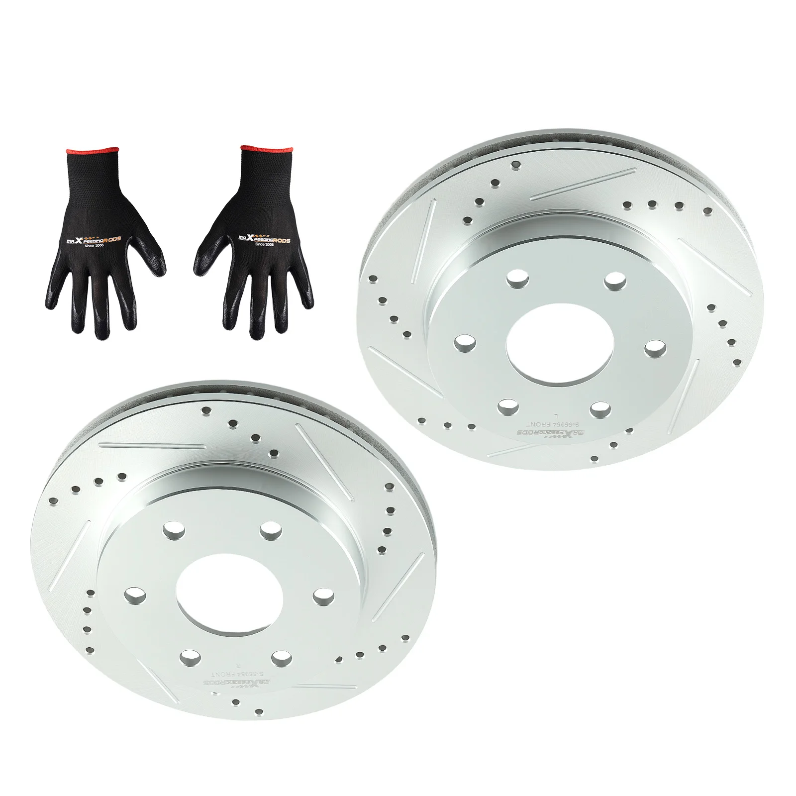 

Front Drilled Brake Rotors+Ceramic Pads Kit for Chevrolet Express 1500 2003-2008