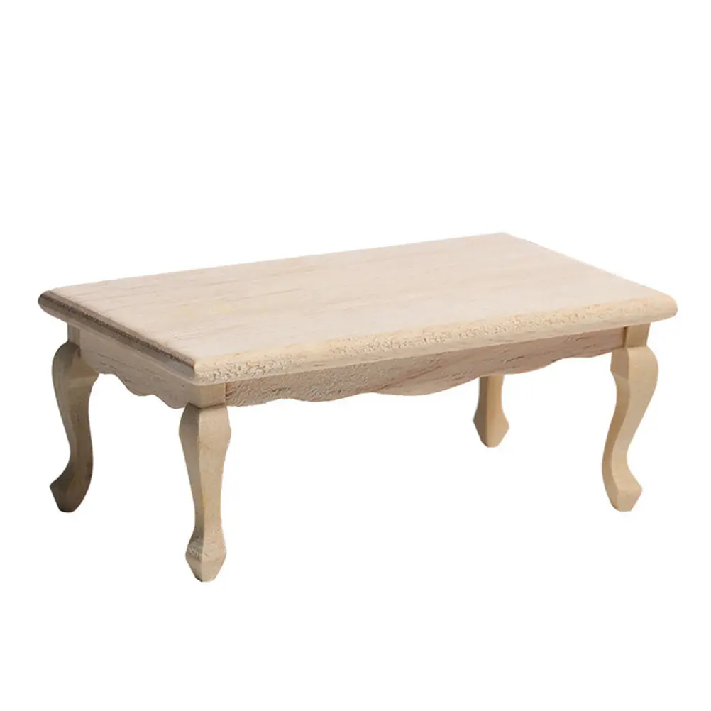 

1Pcs Miniature Furniture Wooden Mini Tea Table Fine Workmanship Mini House Accessories Decoration Miniature Furniture