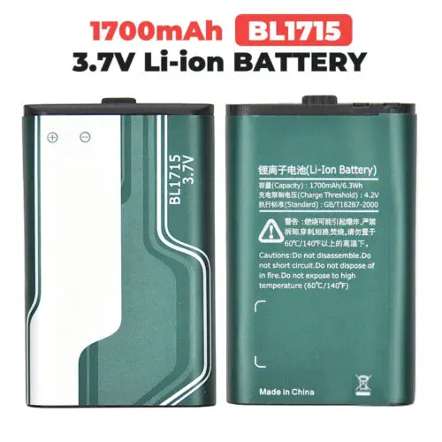 NEW 3.7v 1700mAh Li-ion Battery Pack BL1715 for Radio Walkie Talkie HYT/Hytera TC-320 TC320 TC320U Two Way Radio