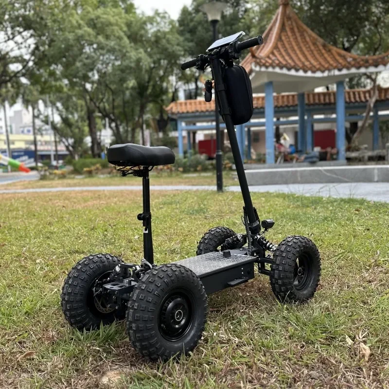 13 inch off-road folding four-wheel electric scooter dual drive 3000W motor 150 kg load-bearing capacity suitable for the elderl