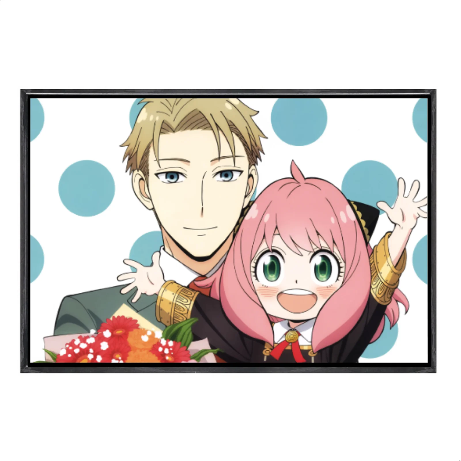 

Японская манга, многоразмерный холст, постер в двойной рамке, настенное искусство, домашний декор Spyx Family для гостиной, спальни