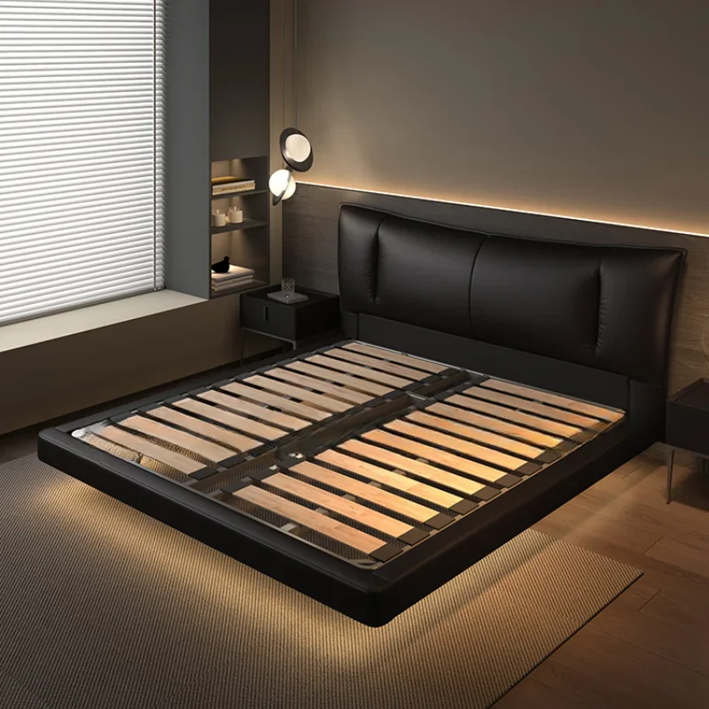 إطار سرير مزدوج أوروبي بسيط مع تخزين غرفة نوم خشبية إطار سرير مزدوج مقاس كوين أثاث منزلي حديث Cama Moderno Lujo