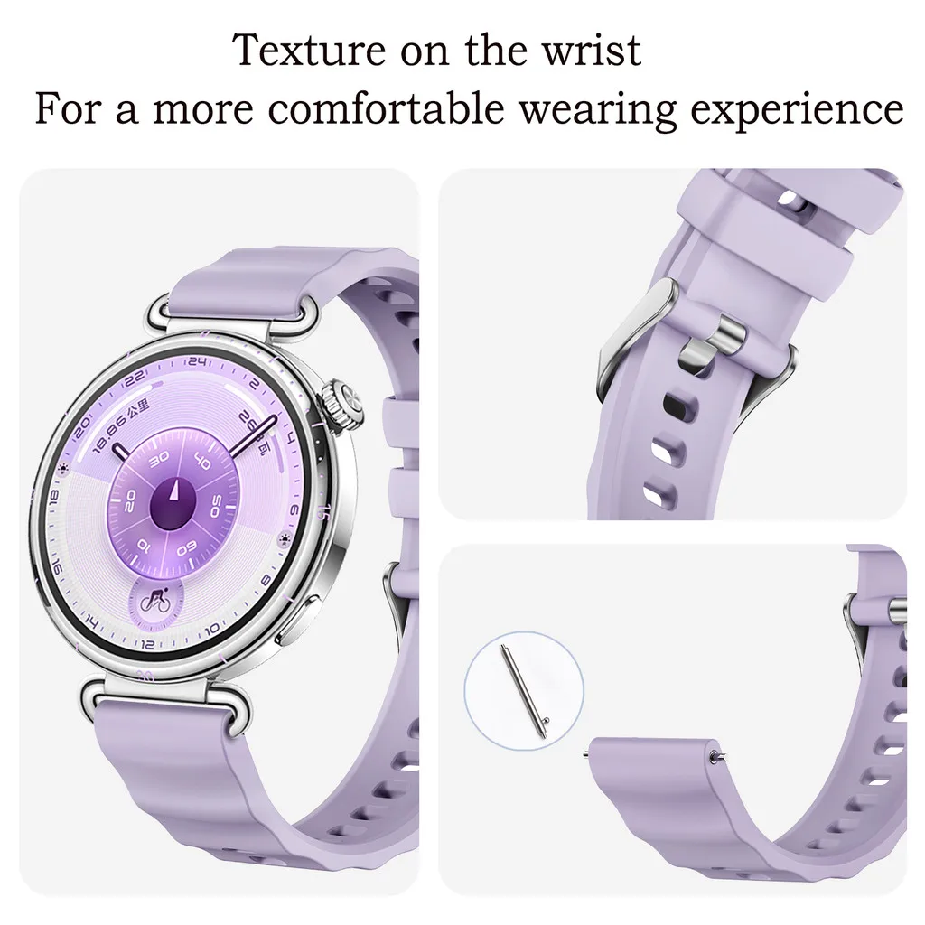 Cinturino in silicone da 18 mm per Huawei Watch GT6 41mm cinturino sportivo morbido per HUAWEI Watch GT4 GT5 41mm/GT5 Pro 42mm cinturino braccialetto