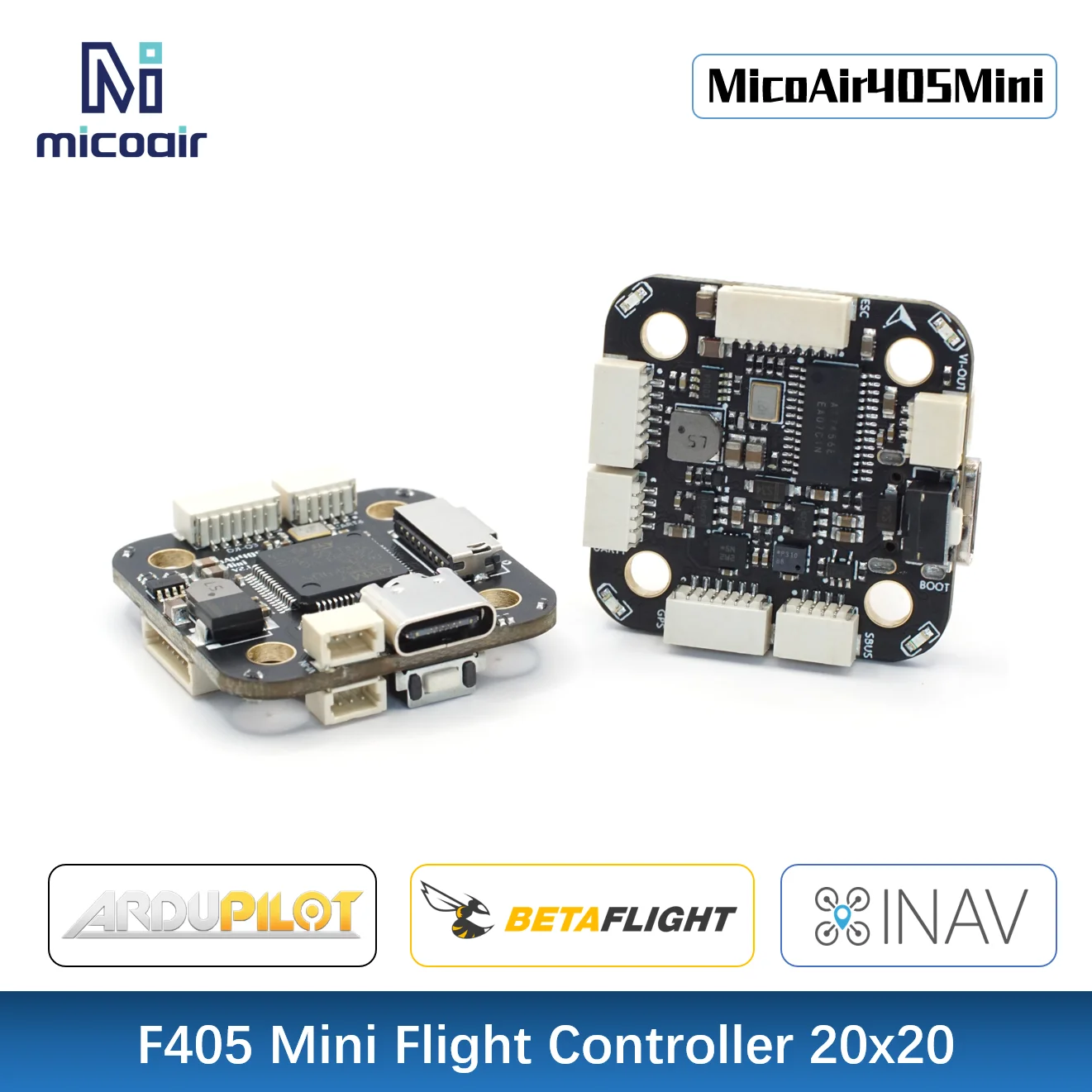 MicoAir405Mini 20x20 Stack Flight Controller Bluejay 30A 4in1 ESC for RC FPV Racing Drone