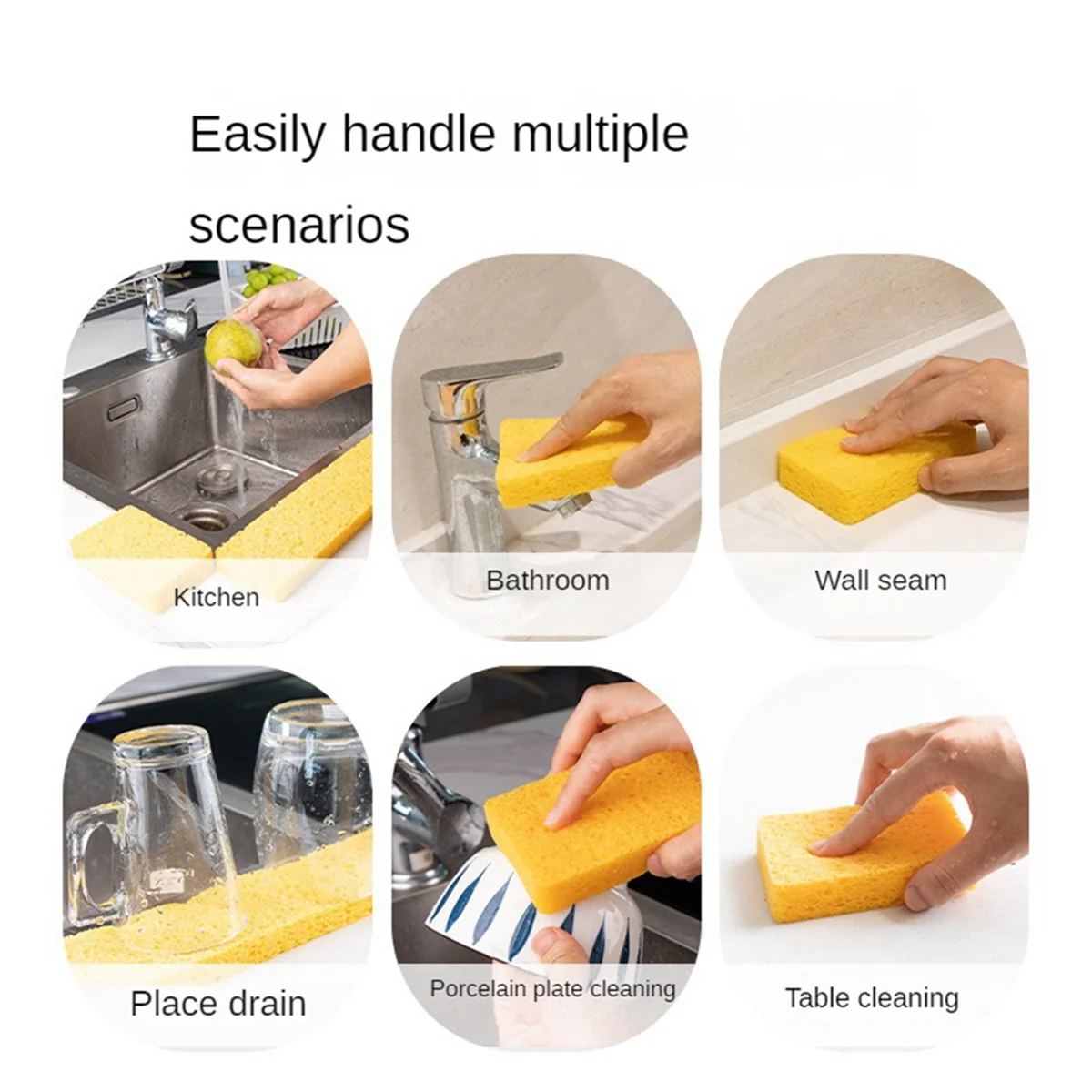 Long Strip Wood Pulp Cotton Absorbent Strip Wash Basin Water Blocking Sponge Strip Kitchen Sink Absorbent Cotton