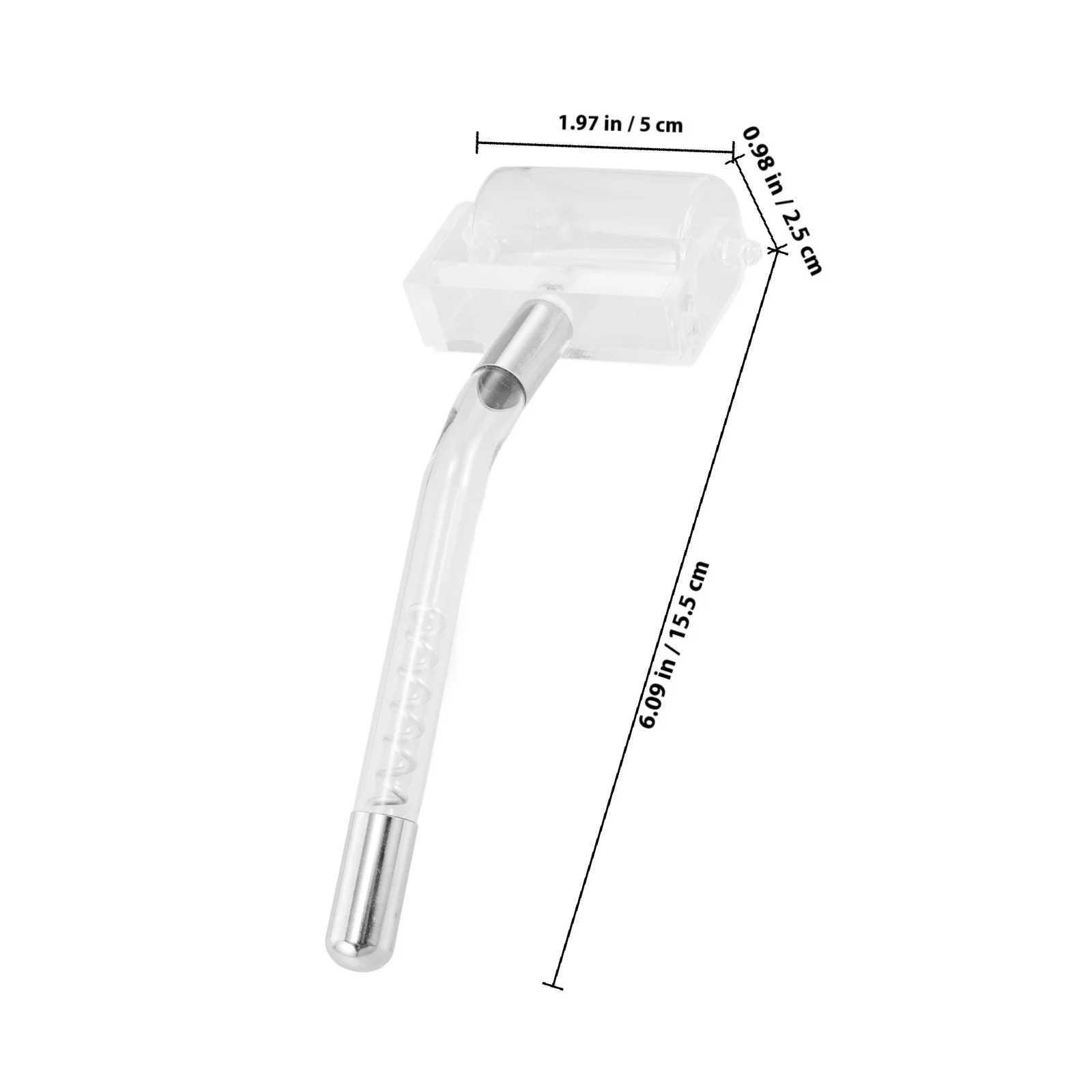 Red Light Glass Roller High Frequency Attachment for Facial Beauty Device - Multi-Functional Massage Tool for Skin Lifting and