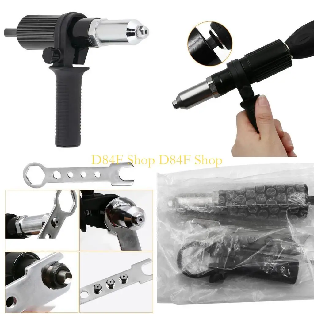 D84F ترقية مجموعة أدوات التثبيت محول الحفر التثبيت المبرشم إدراج أدوات الجوز آلة التثبيت آلة التثبيت الكهربائية #1