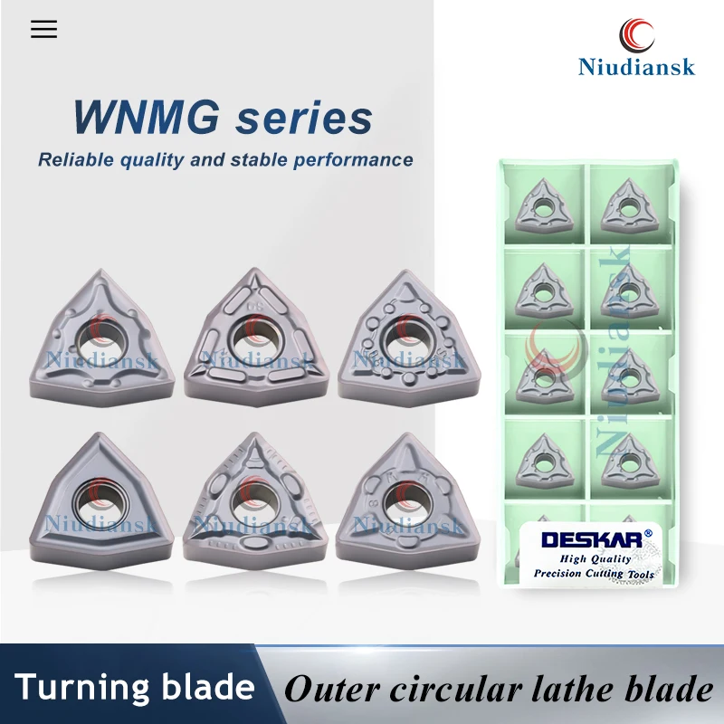 DESKAR Peach Shaped External Turning Tool JMS MA MQ MS MM CF CV R/L-VF Slot Type WNMG Stainless Steel Processing Turning Inserts