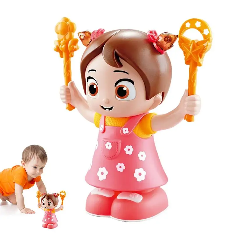 Girl Electric Doll Singing Doll Somersaults Music Light Up Electric Doll Interactive Cute Educational Toys Motor Skills Kids Toy