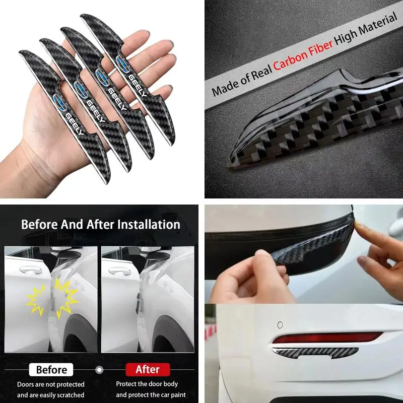 For Geely Monjaro Coolray Tugella Car Door Edge Guard Anti‑Knock Protective Trim Sticker Auto Exterior Decor Parts