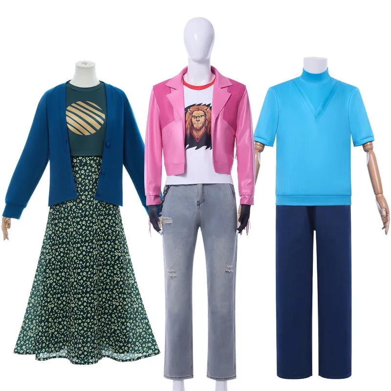 

2025 Movie Adult The Garbage Man Pink PU Jacket Halloween Costume Garrett Garrison Men Cosplay yi;4