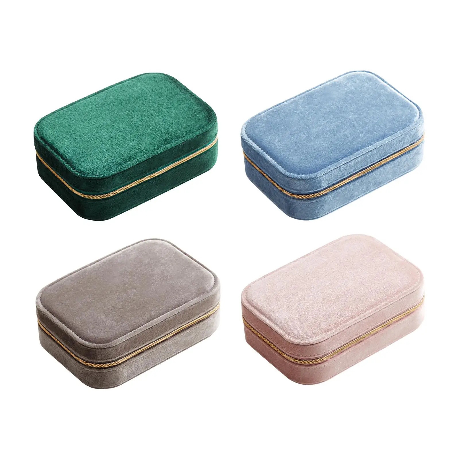 Caso de exibição de jóias multi compartimentos caso de armazenamento de viagem caixa de jóias para anéis cuidados de jóias relógios pulseiras presente feminino