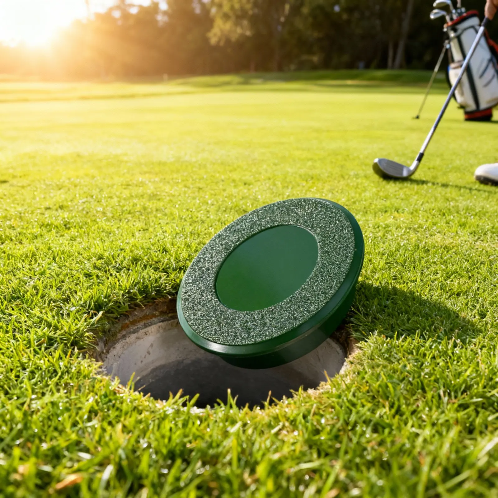Golf Putting Cup Cover Premium Plastic Hole Protector for Artificial Natural Turf Portable Lightweight Golf Training Supplies