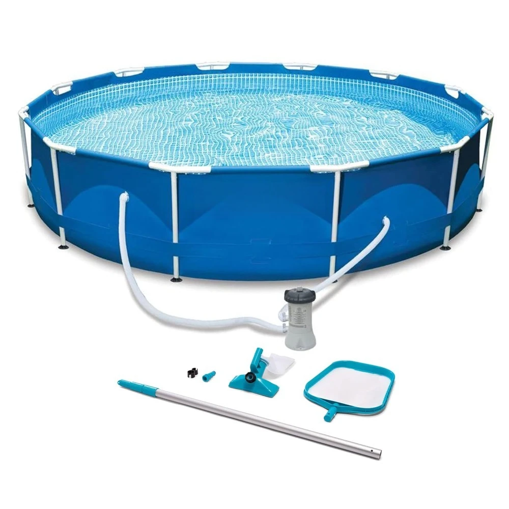 

Metal Frame 10' x 30" Above Ground Outdoor Swimming Pool with 330 GPH Filter Pump and Maintenance Kit with Vacuum, Customized