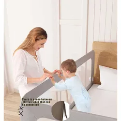 Cerca Invisible Crib Bed para Crianças, Cerca Dobrável Recém-nascida, Guard Rails para Bebés Meninos e Meninas, Evite a Queda da Cama Guardrail, 180cm-200cm