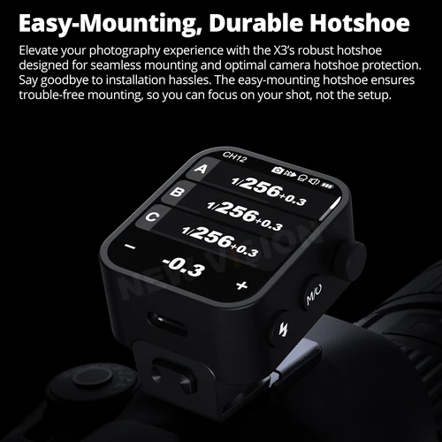 Imagen 2 del producto Godox-disparador de Flash inalámbrico X3 X3-C, X3-N, X3-S, X3-F, 2,4G, TTL, HSS, transmisor con pantalla táctil OLED para Canon, Nikon, Sony, etc.